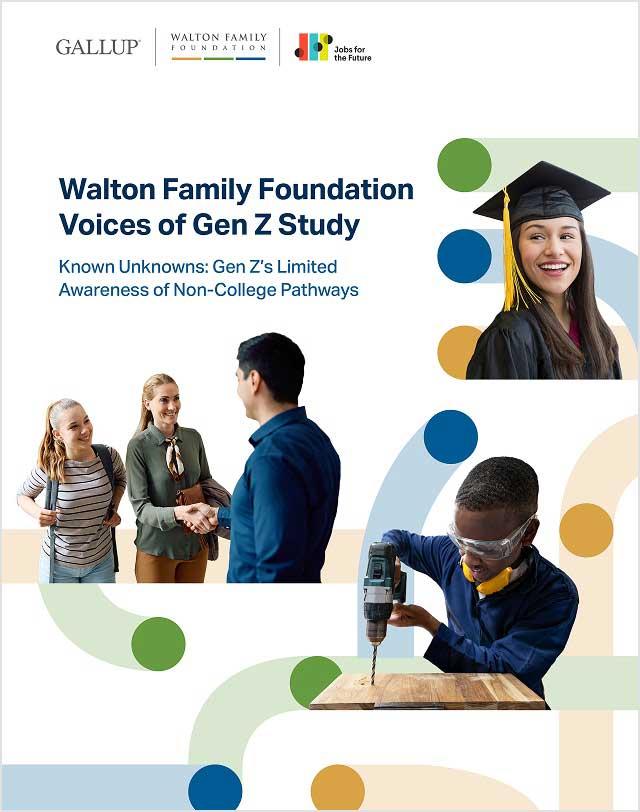 Voices of Gen Z: Gen Z’s Limited Awareness of Non-College Pathways report cover