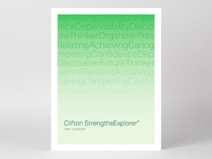 Cover of StrengthsExplorer Top 3 Report.
